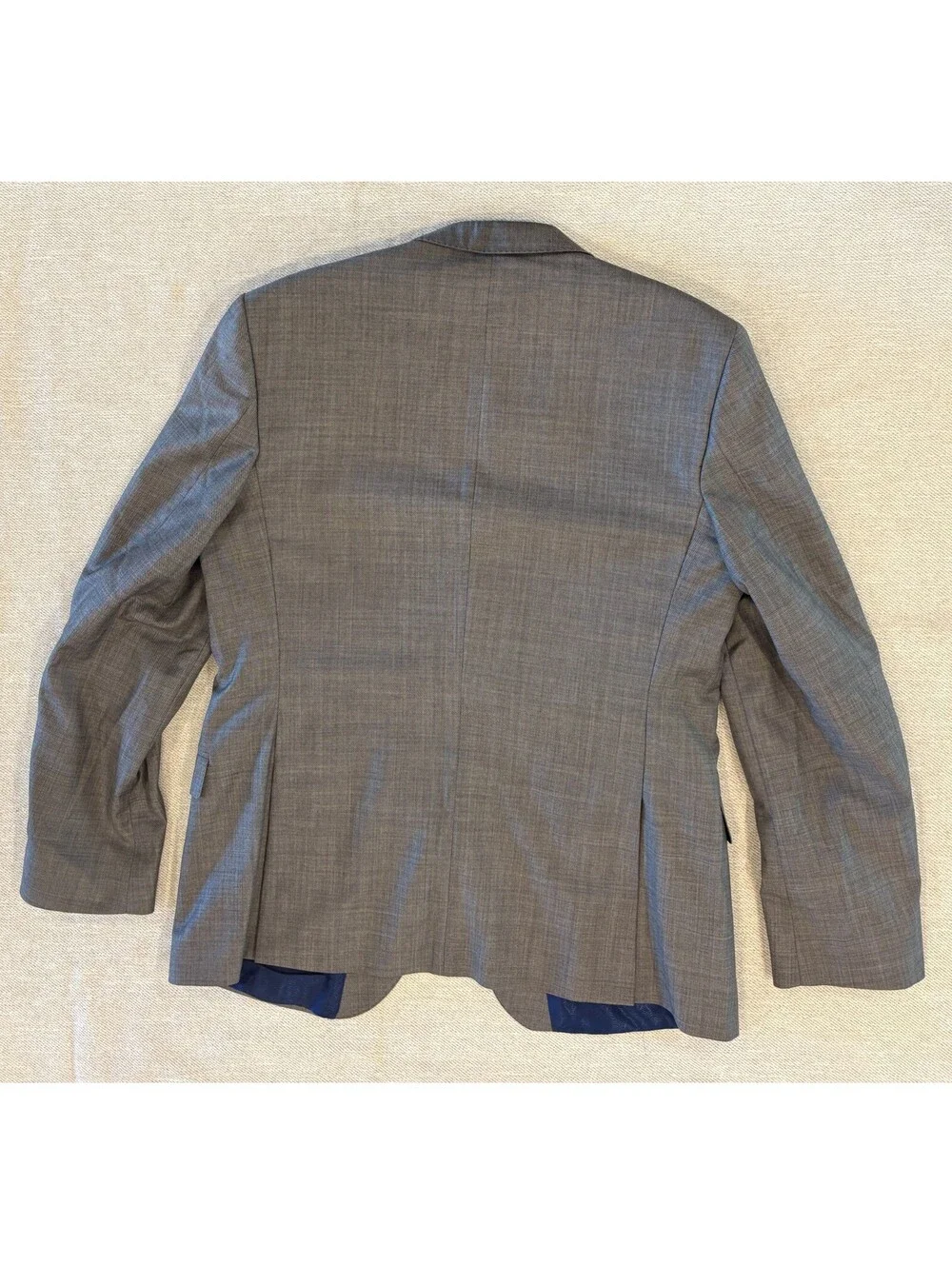 Alexandre of England 100% Wool Suit Jacket Blazer Grey Micro Texture Mens 46L